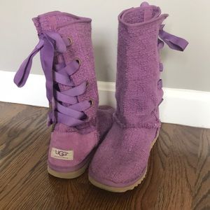 Super cute purple knitted uggs!!!